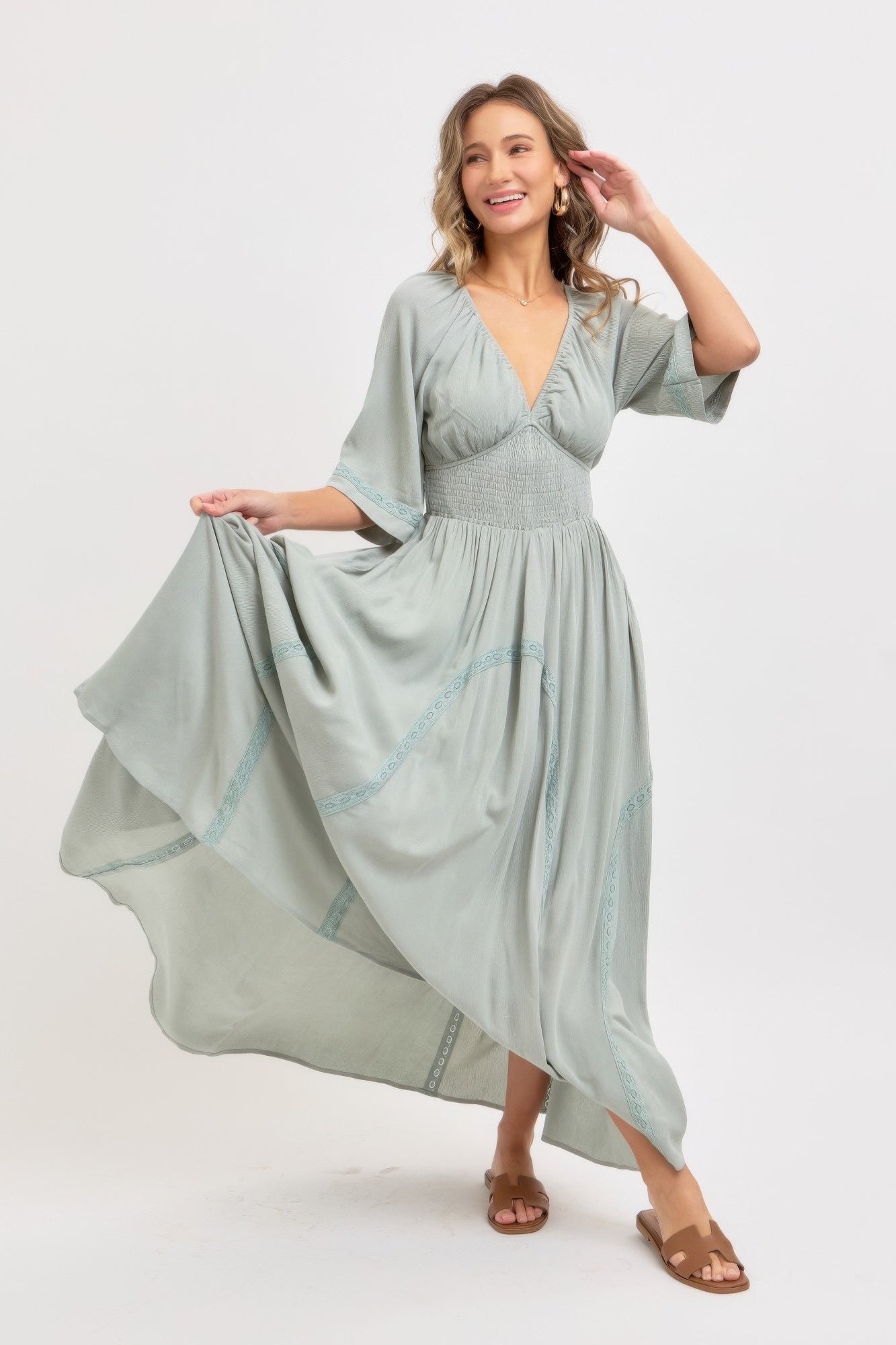 Romantic Flowy Maxi Dress - All Season Fashion