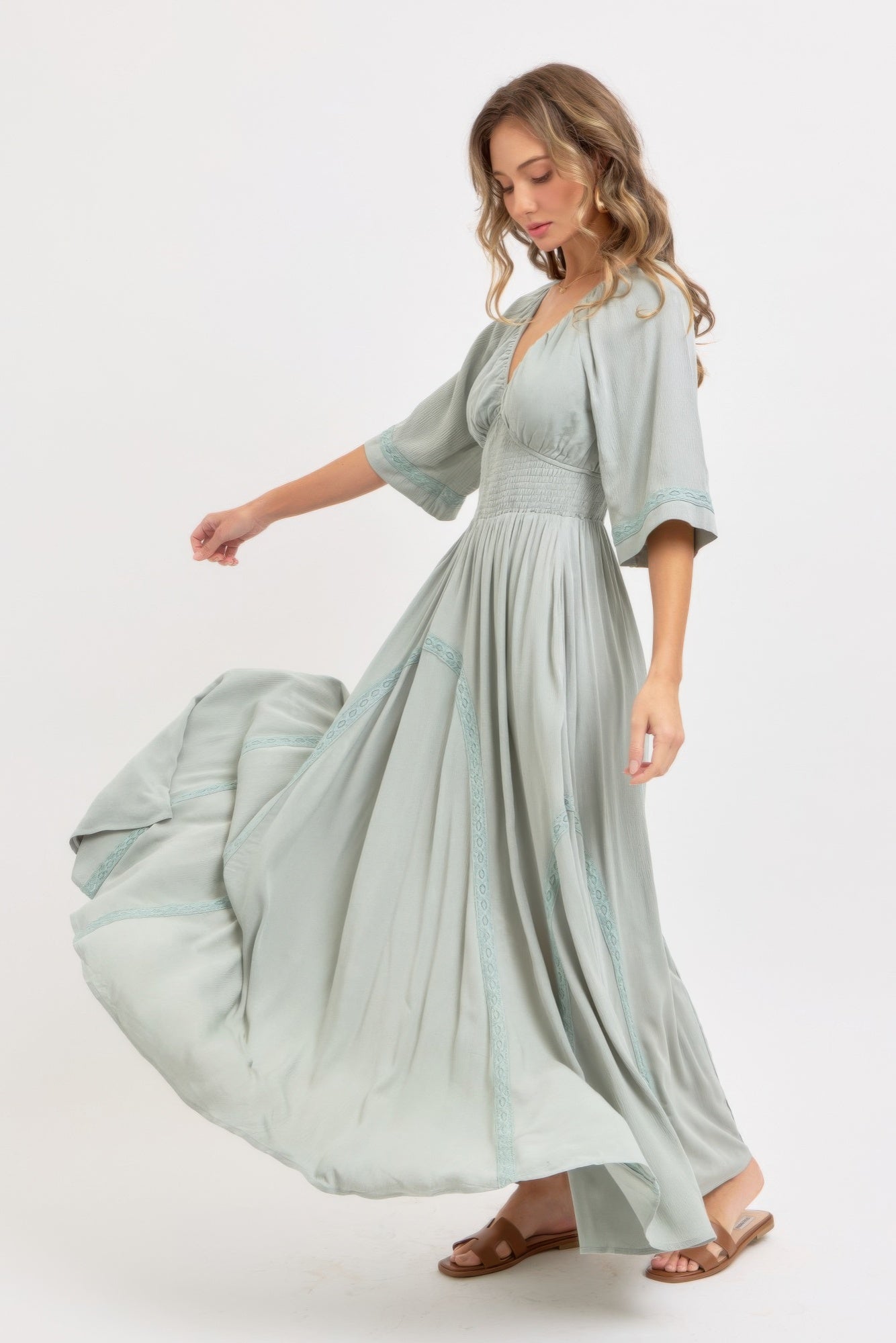 Romantic Flowy Maxi Dress - All Season Fashion