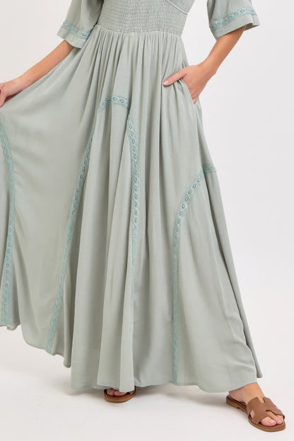 Romantic Flowy Maxi Dress - All Season Fashion