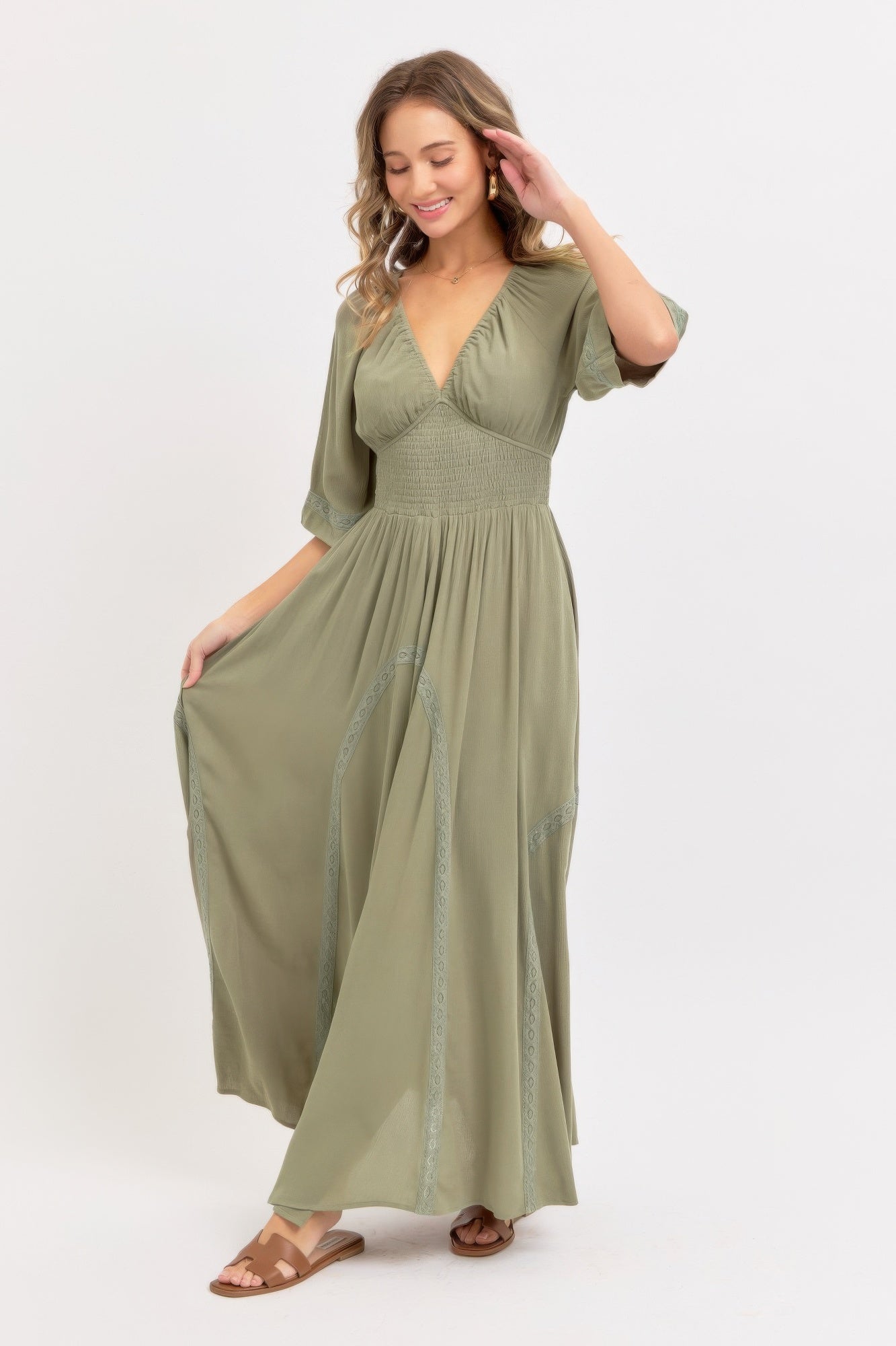 Romantic Flowy Maxi Dress - All Season Fashion