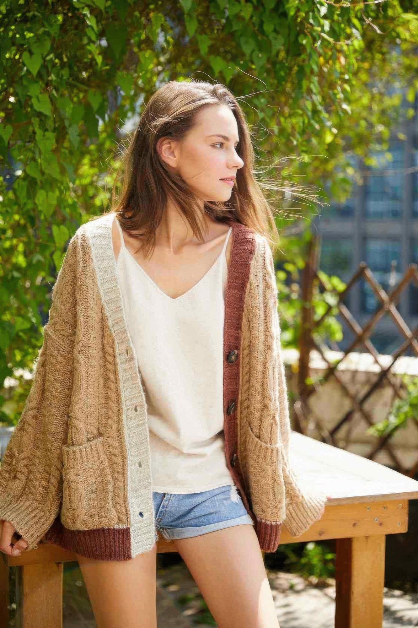 Knit Color Block Cardigan - All Season Fashion