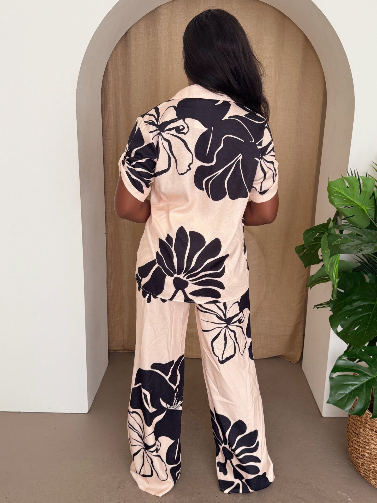 Noir Bloom Pants Set - All Season Fashion