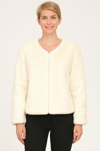 Faux Fur Trim Cape - All Season Fashion