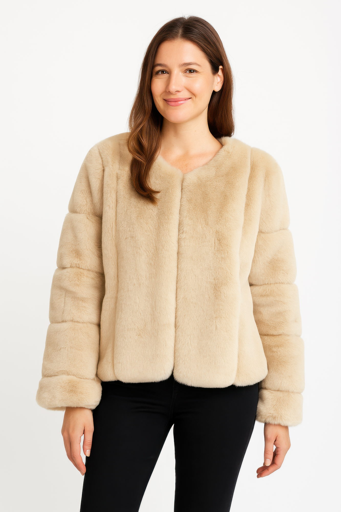 Faux Fur Trim Cape - All Season Fashion