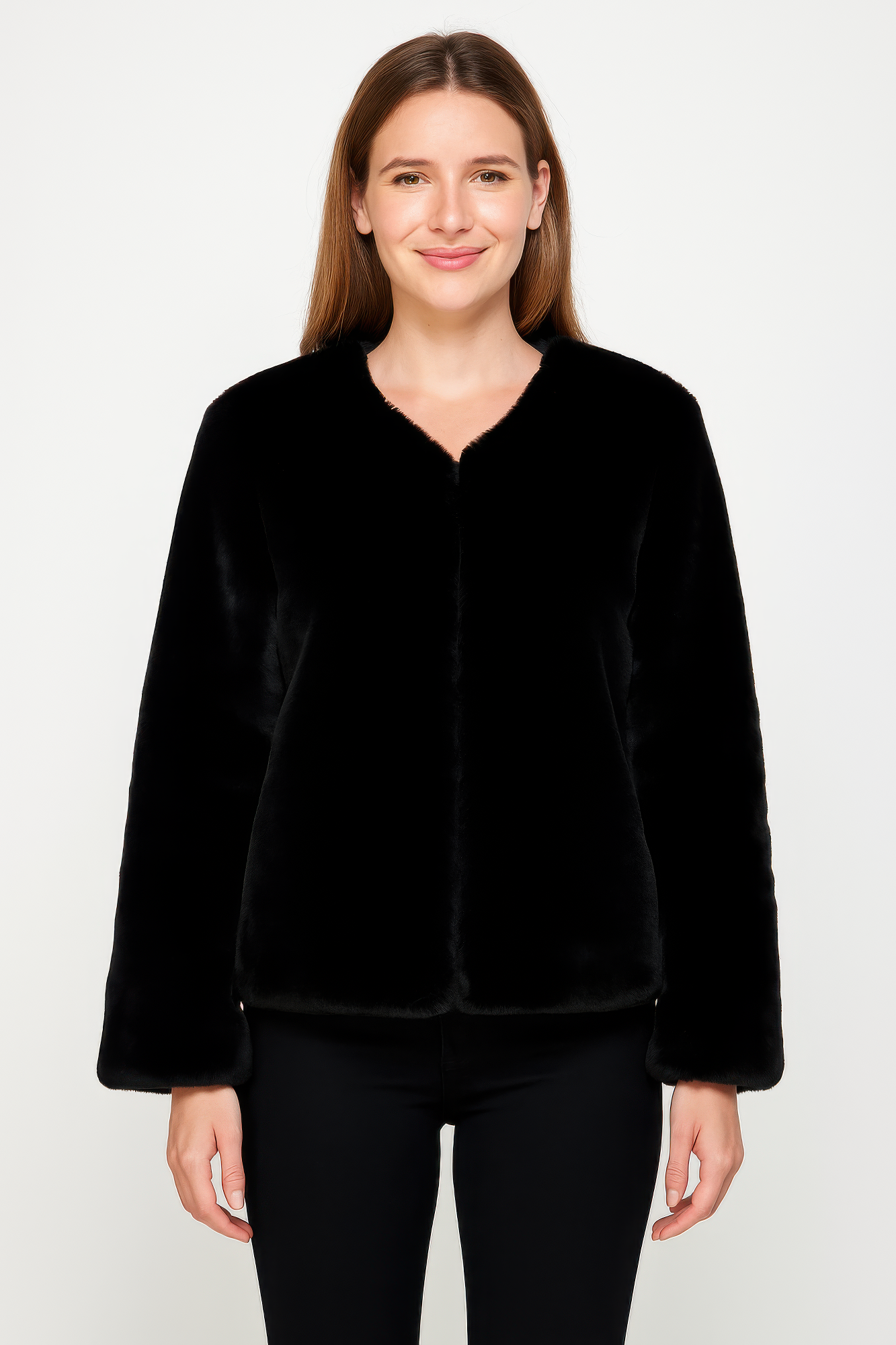 Faux Fur Trim Cape - All Season Fashion