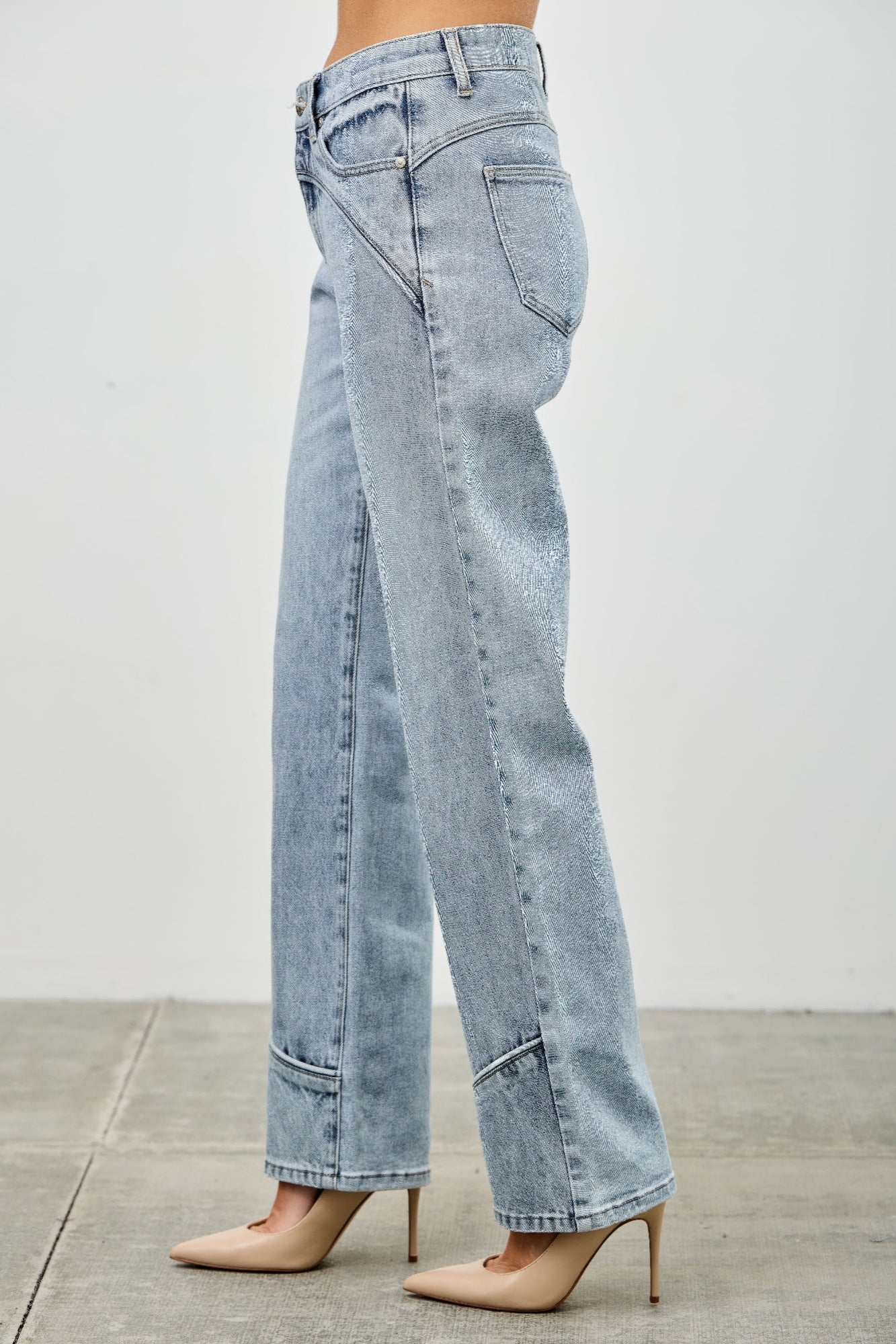 Mid Rise Straight With Piping - All Season Fashion