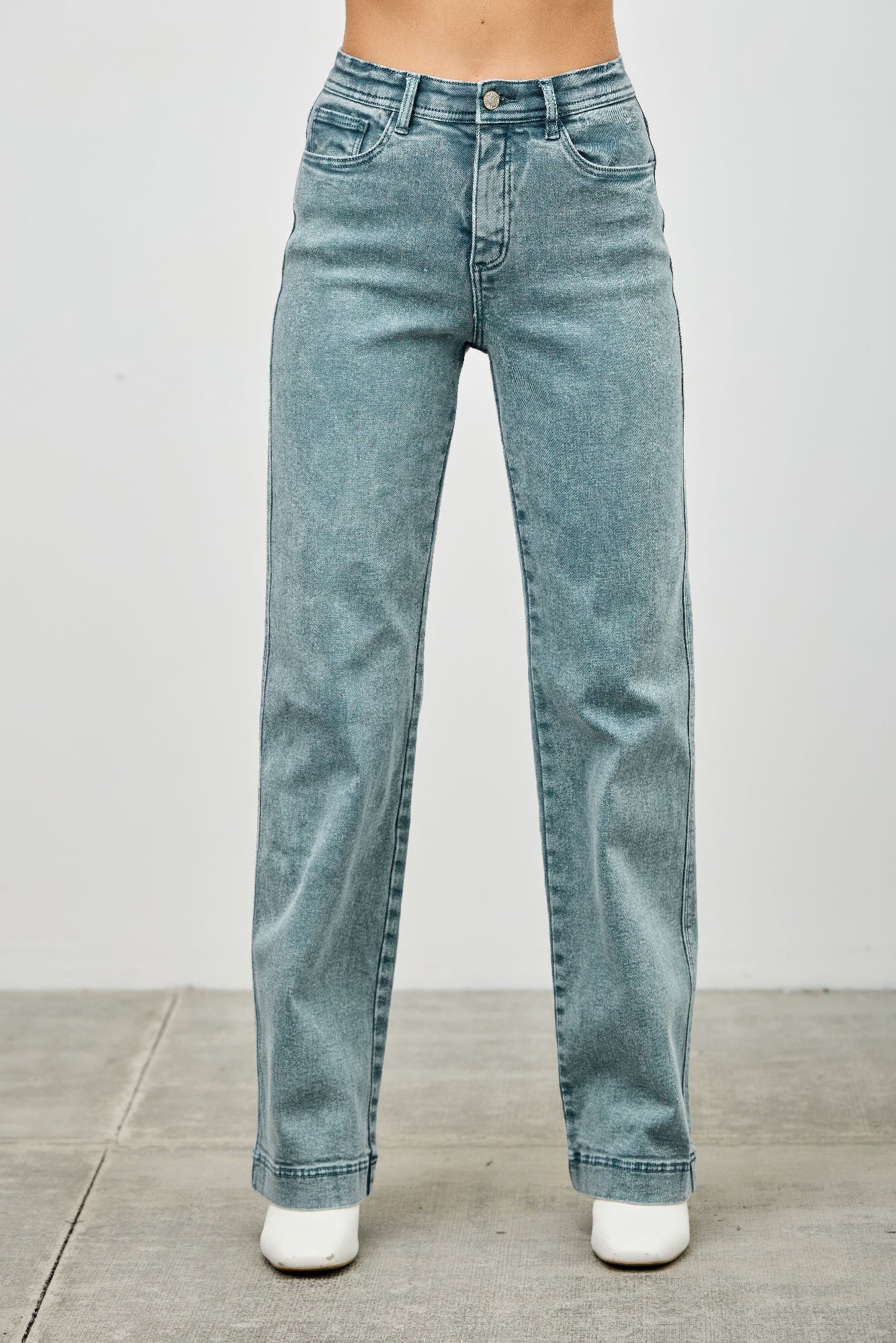 High Rise Slim Wide Straight - All Season Fashion