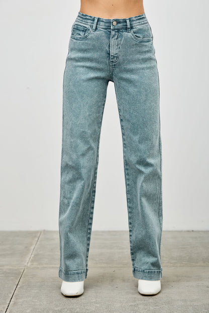 High Rise Slim Wide Straight - All Season Fashion