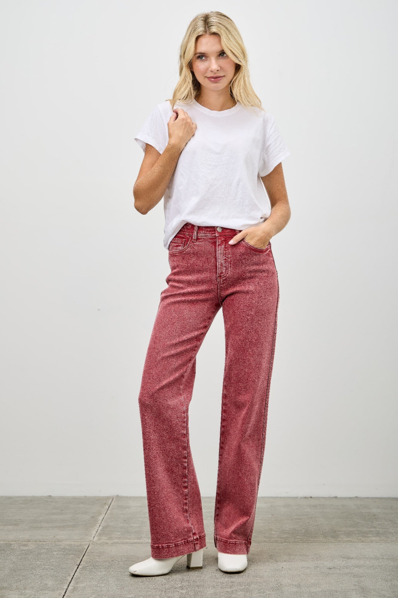 High Rise Slim Wide Straight - All Season Fashion
