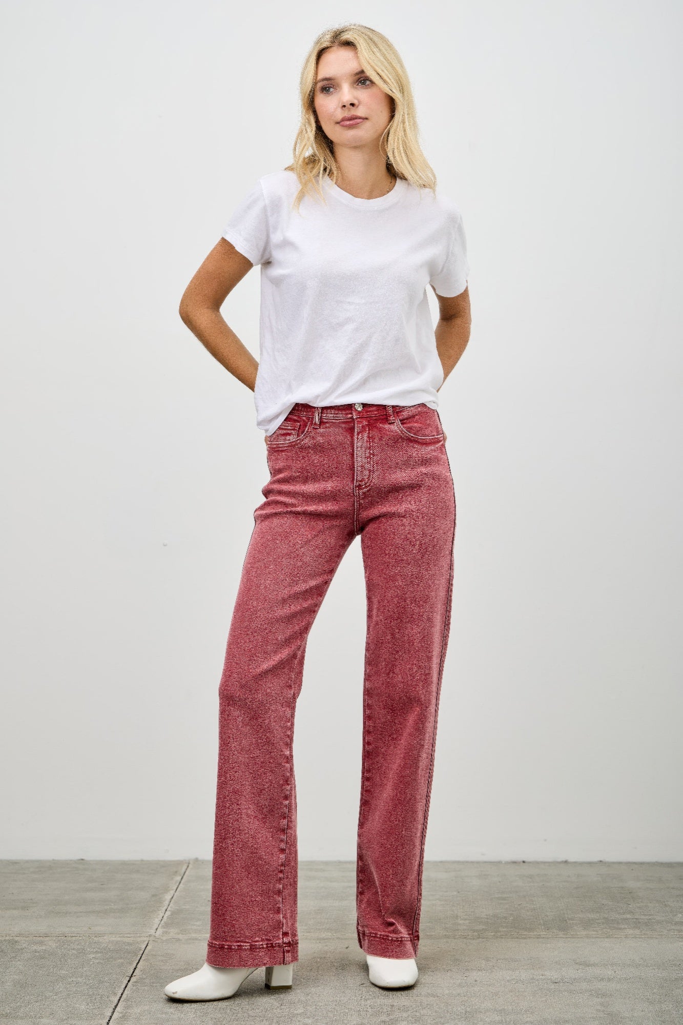 High Rise Slim Wide Straight - All Season Fashion