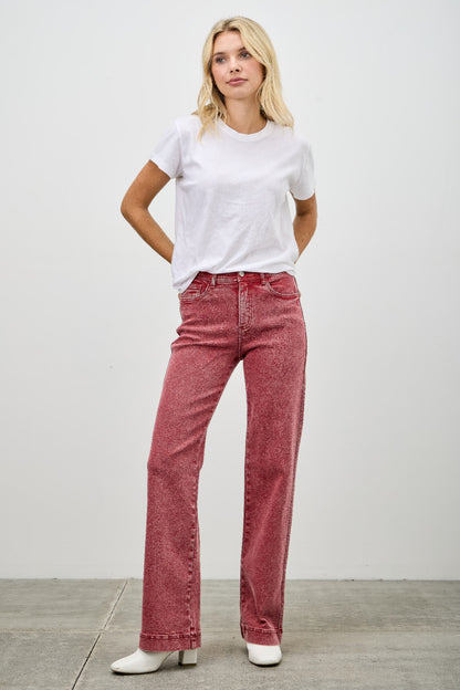 High Rise Slim Wide Straight - All Season Fashion
