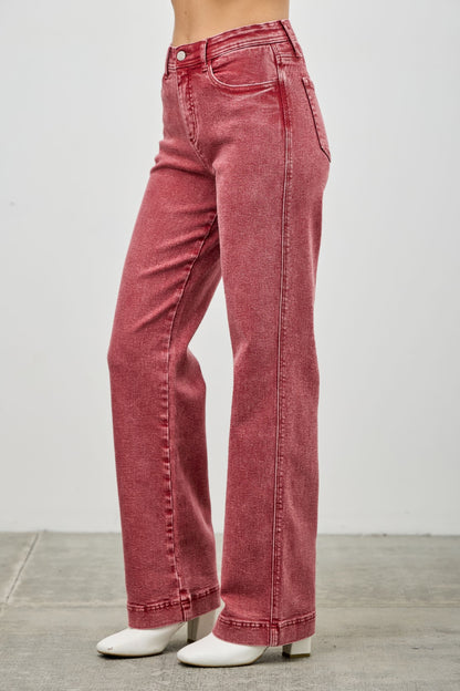 High Rise Slim Wide Straight - All Season Fashion