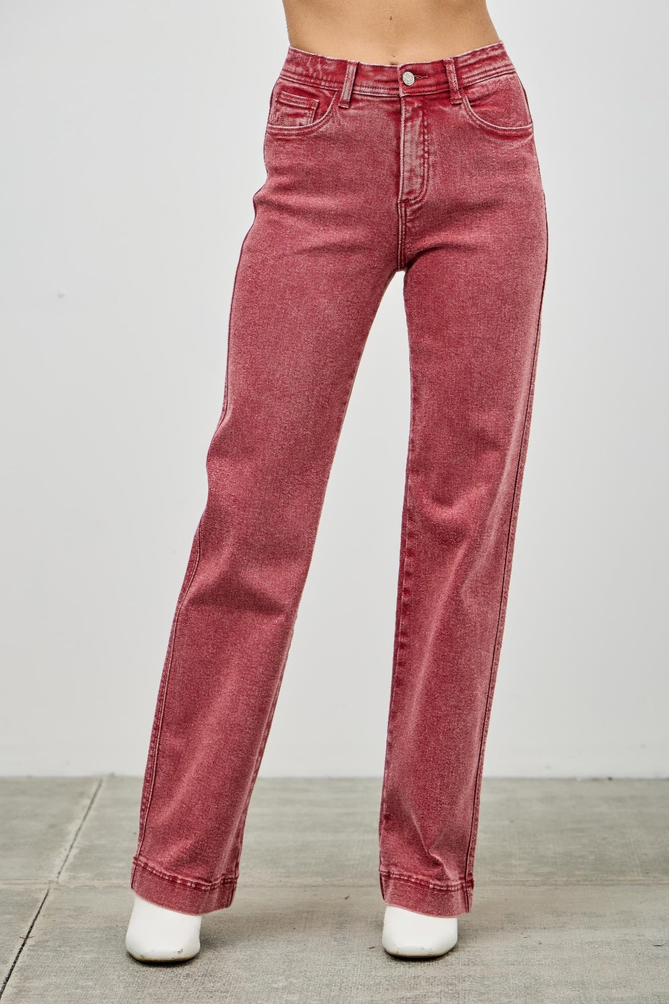 High Rise Slim Wide Straight - All Season Fashion