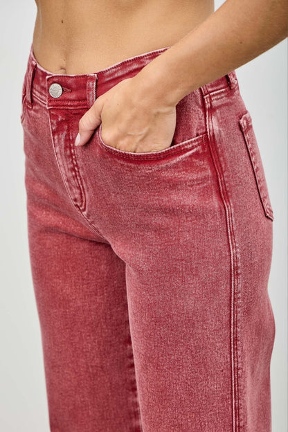 High Rise Slim Wide Straight - All Season Fashion