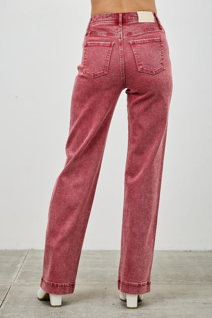 High Rise Slim Wide Straight - All Season Fashion