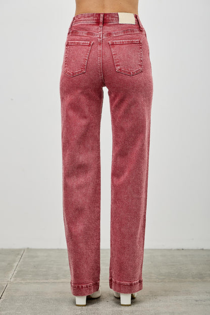 High Rise Slim Wide Straight - All Season Fashion
