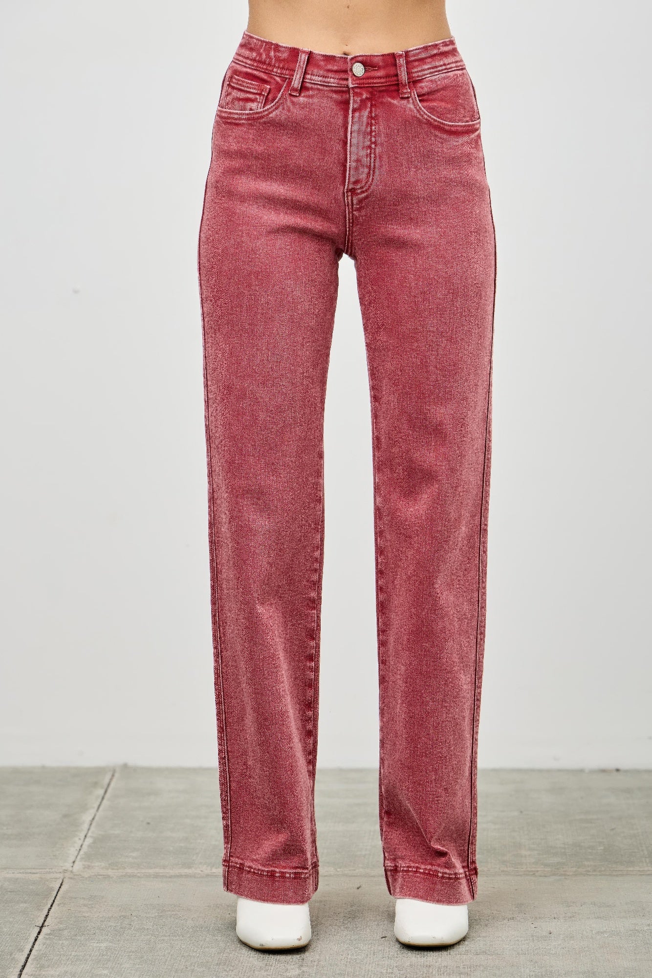 High Rise Slim Wide Straight - All Season Fashion