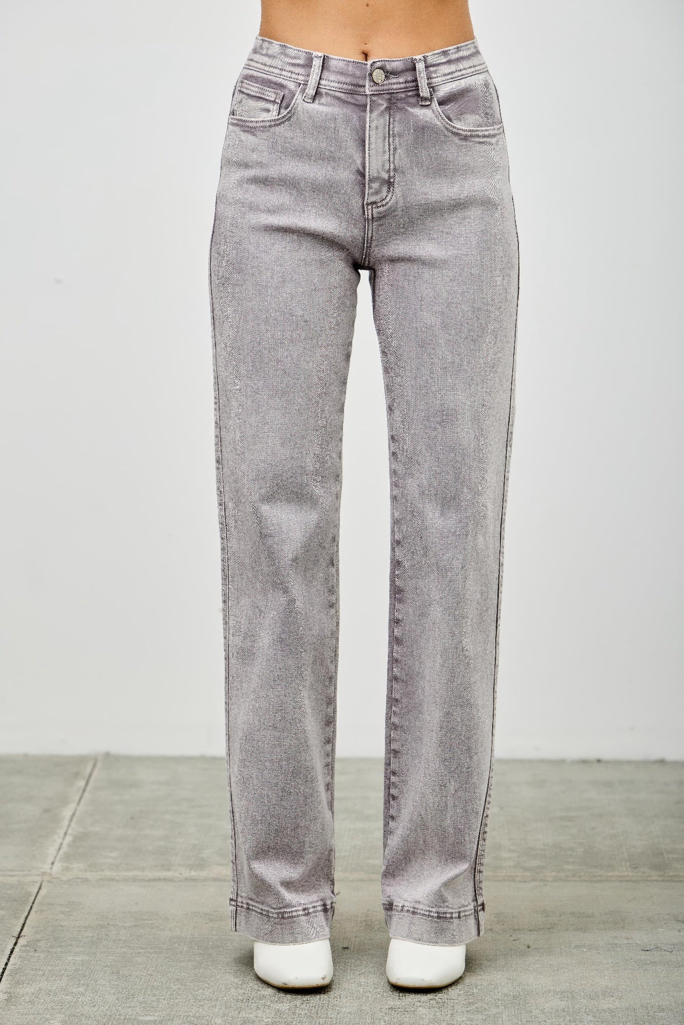 High Rise Slim Wide Straight - All Season Fashion