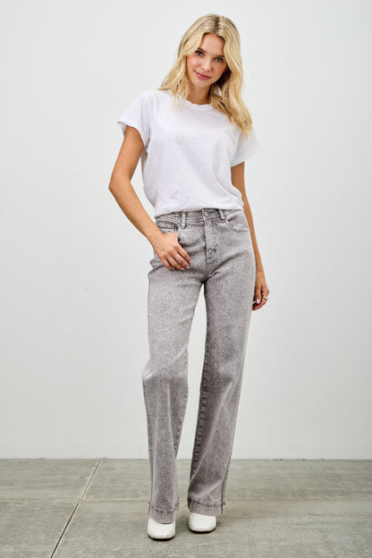 High Rise Slim Wide Straight - All Season Fashion