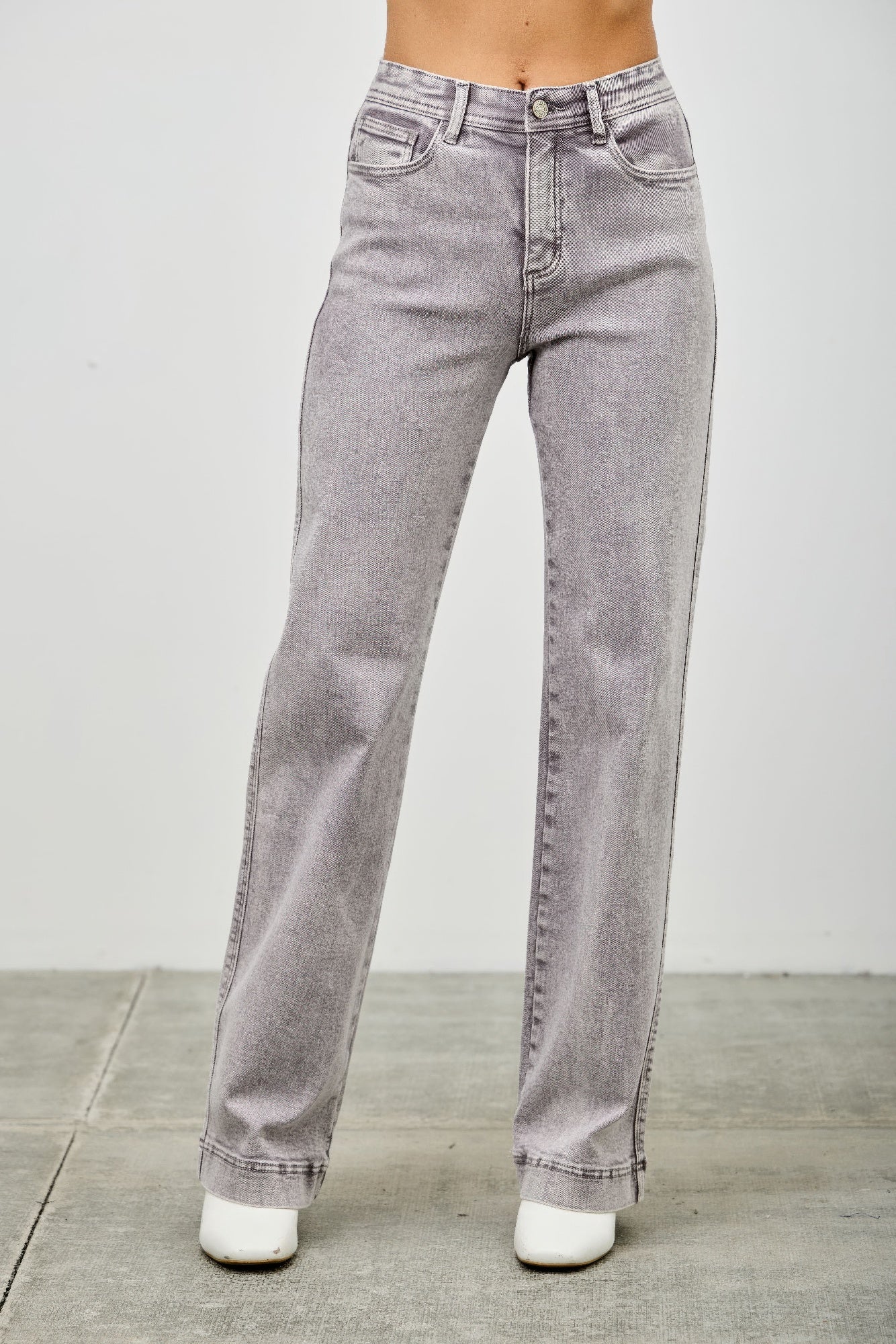 High Rise Slim Wide Straight - All Season Fashion