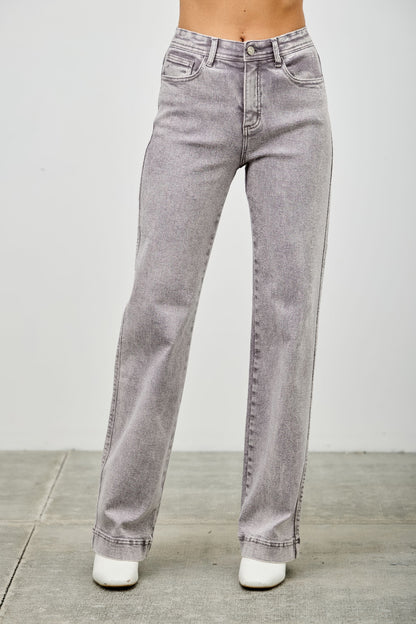 High Rise Slim Wide Straight - All Season Fashion