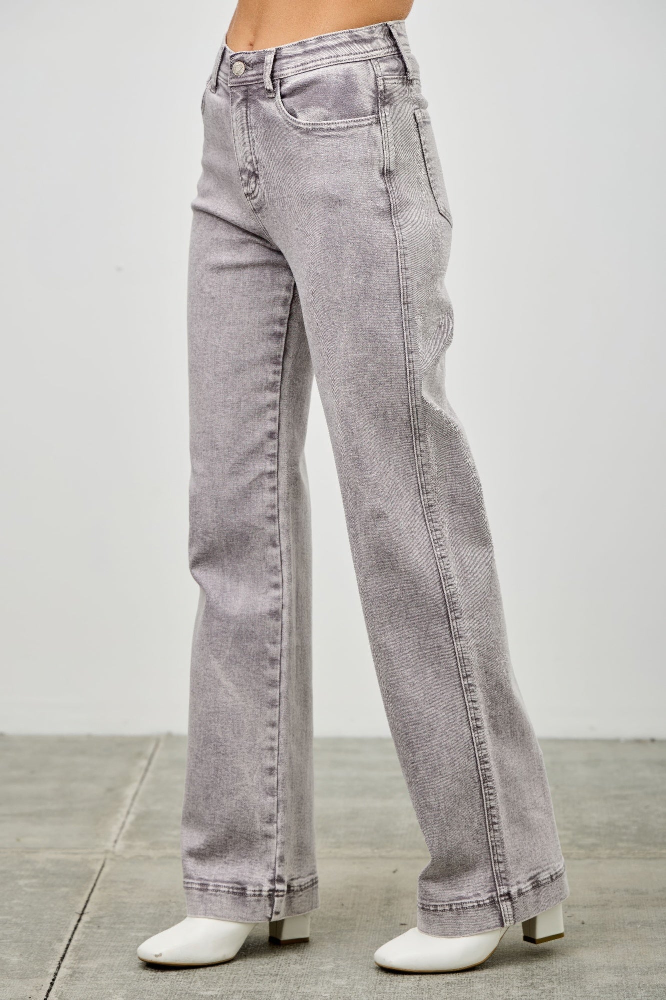 High Rise Slim Wide Straight - All Season Fashion