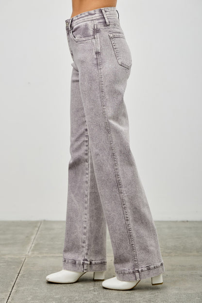 High Rise Slim Wide Straight - All Season Fashion