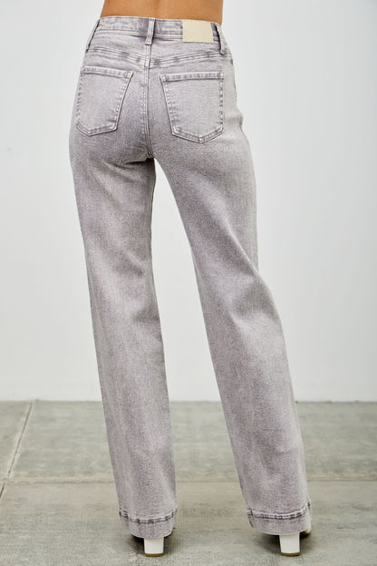 High Rise Slim Wide Straight - All Season Fashion