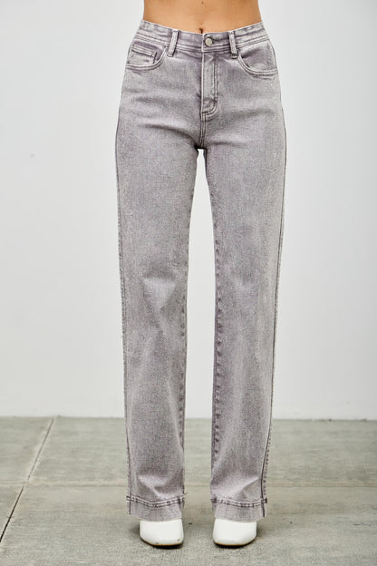 High Rise Slim Wide Straight - All Season Fashion