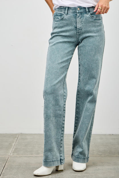 High Rise Slim Wide Straight - All Season Fashion