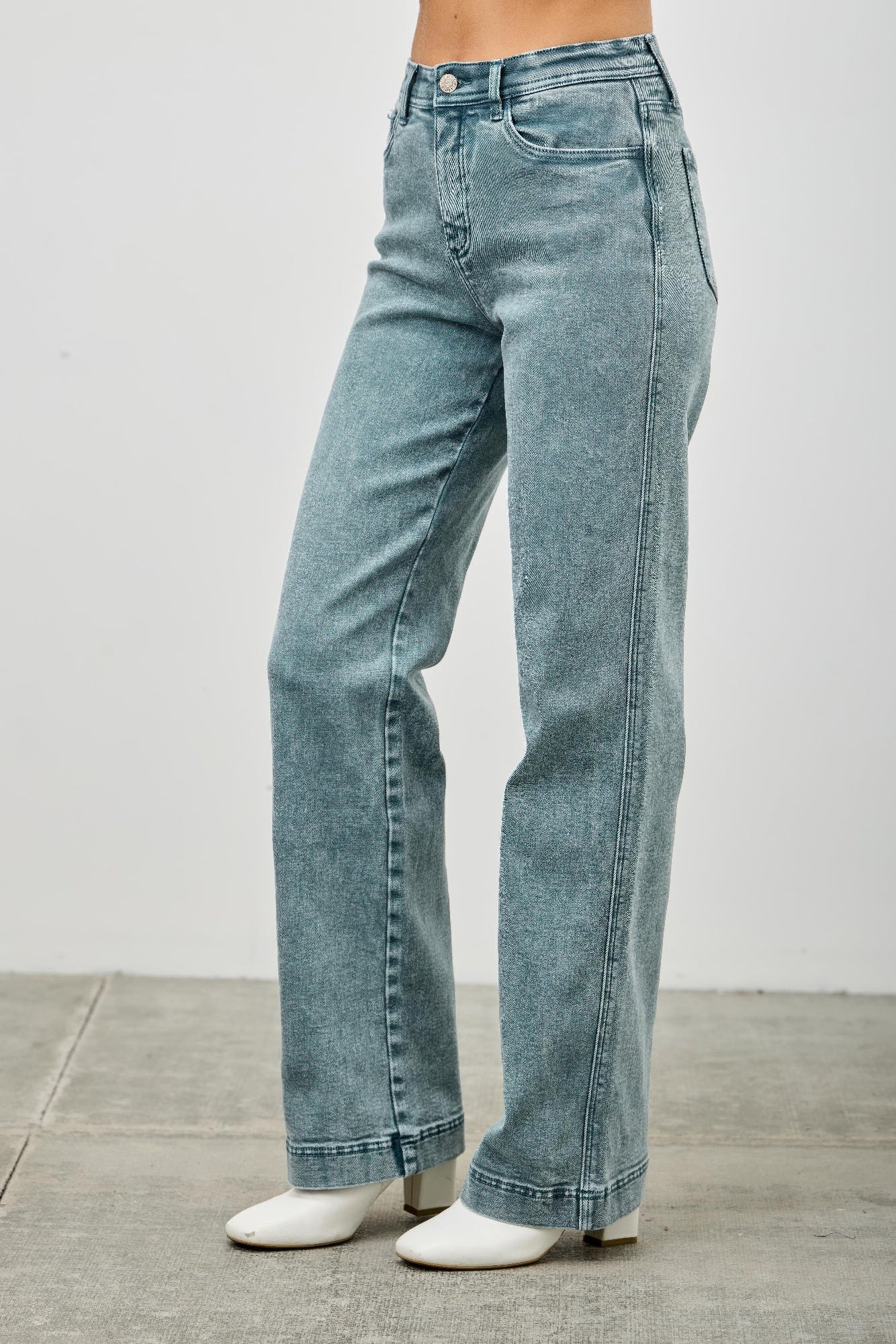 High Rise Slim Wide Straight - All Season Fashion