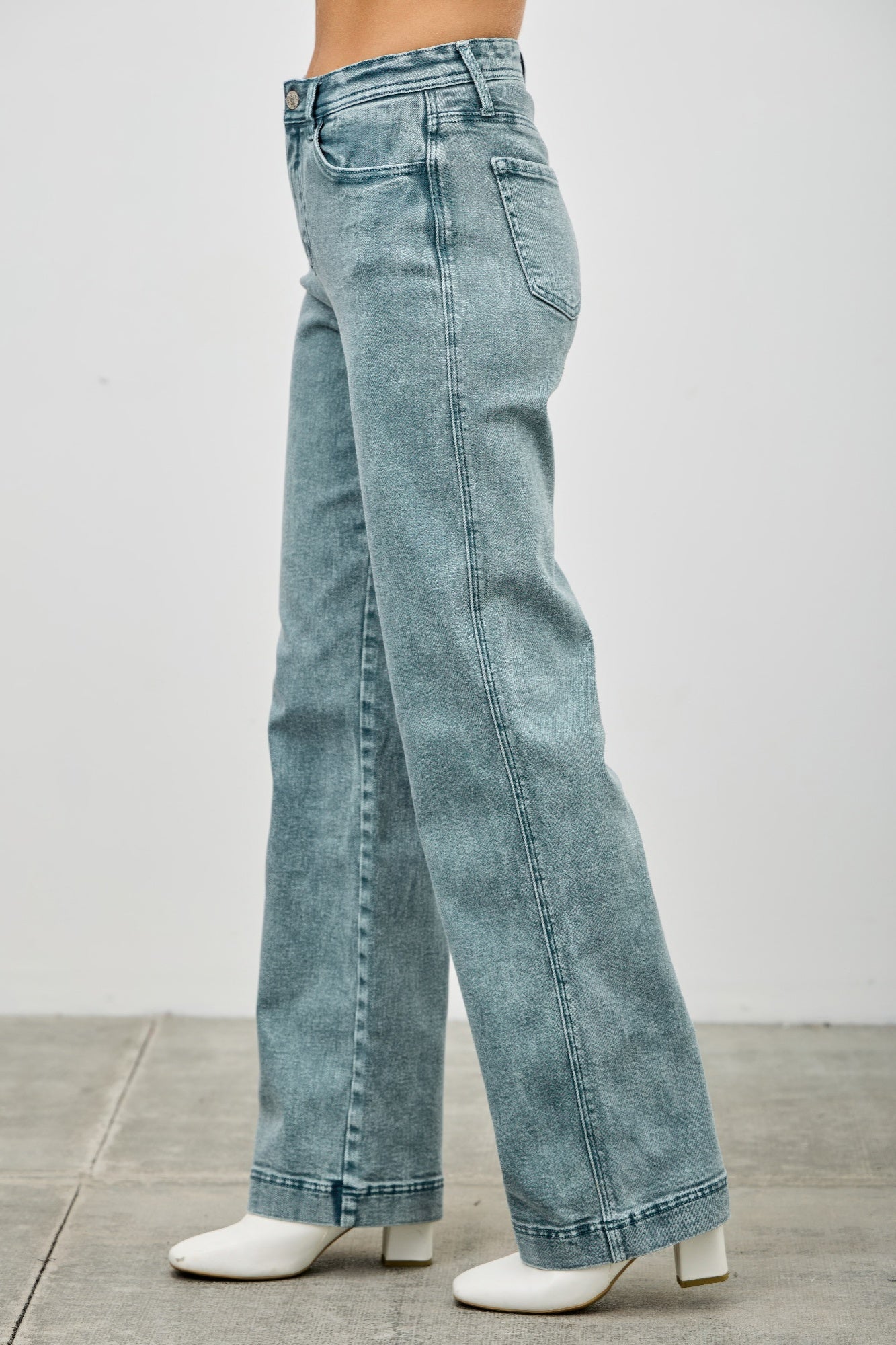 High Rise Slim Wide Straight - All Season Fashion
