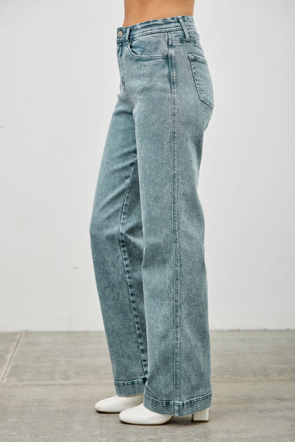 High Rise Slim Wide Straight - All Season Fashion