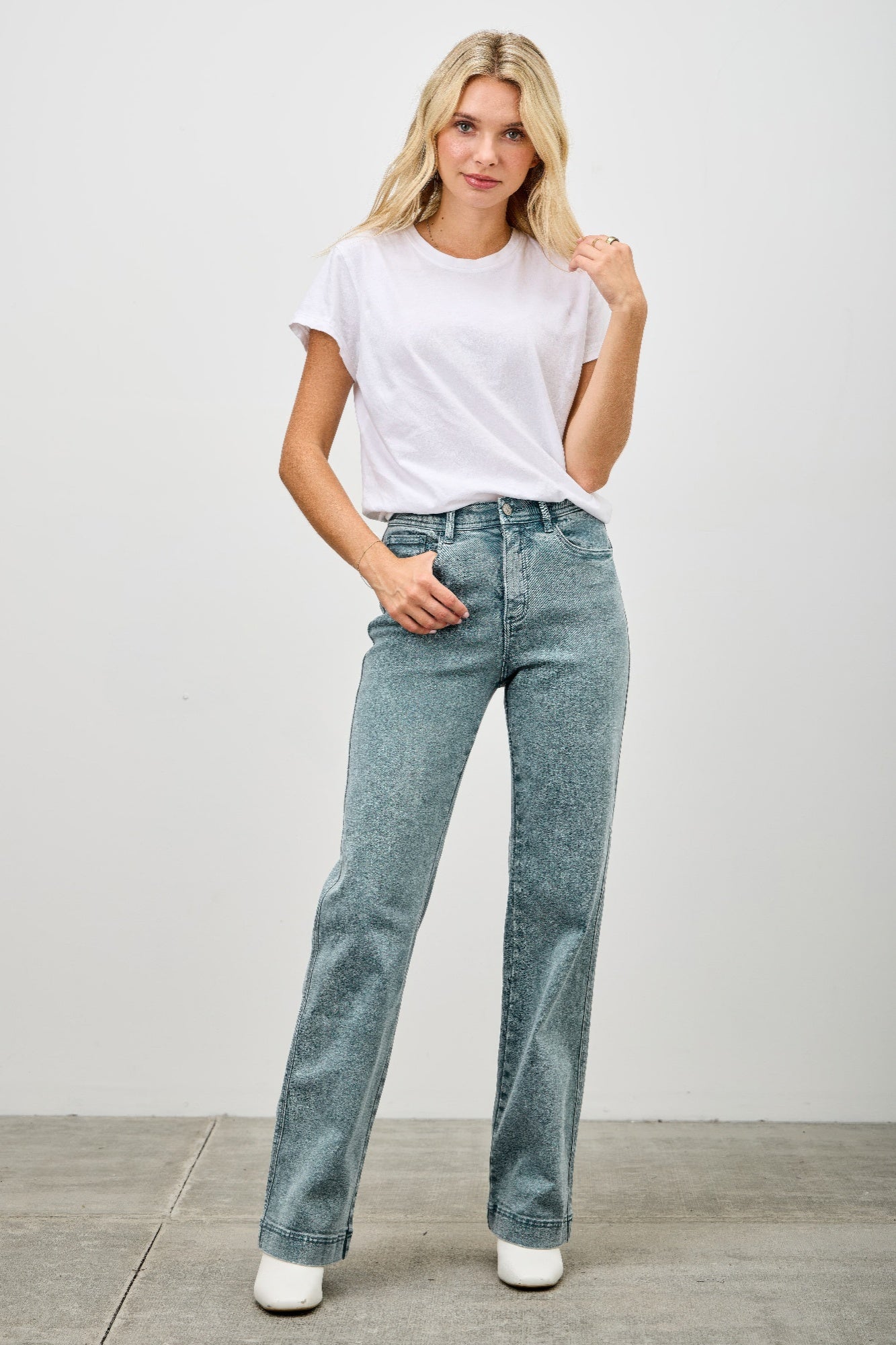 High Rise Slim Wide Straight - All Season Fashion
