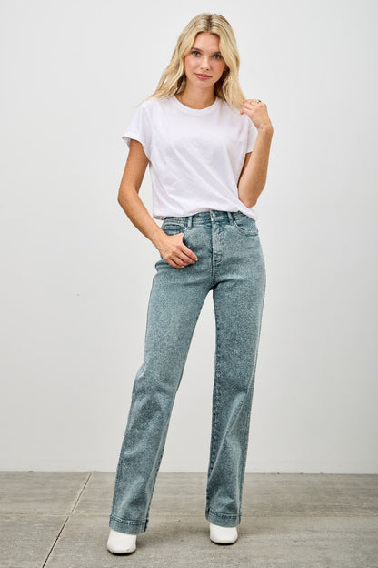 High Rise Slim Wide Straight - All Season Fashion