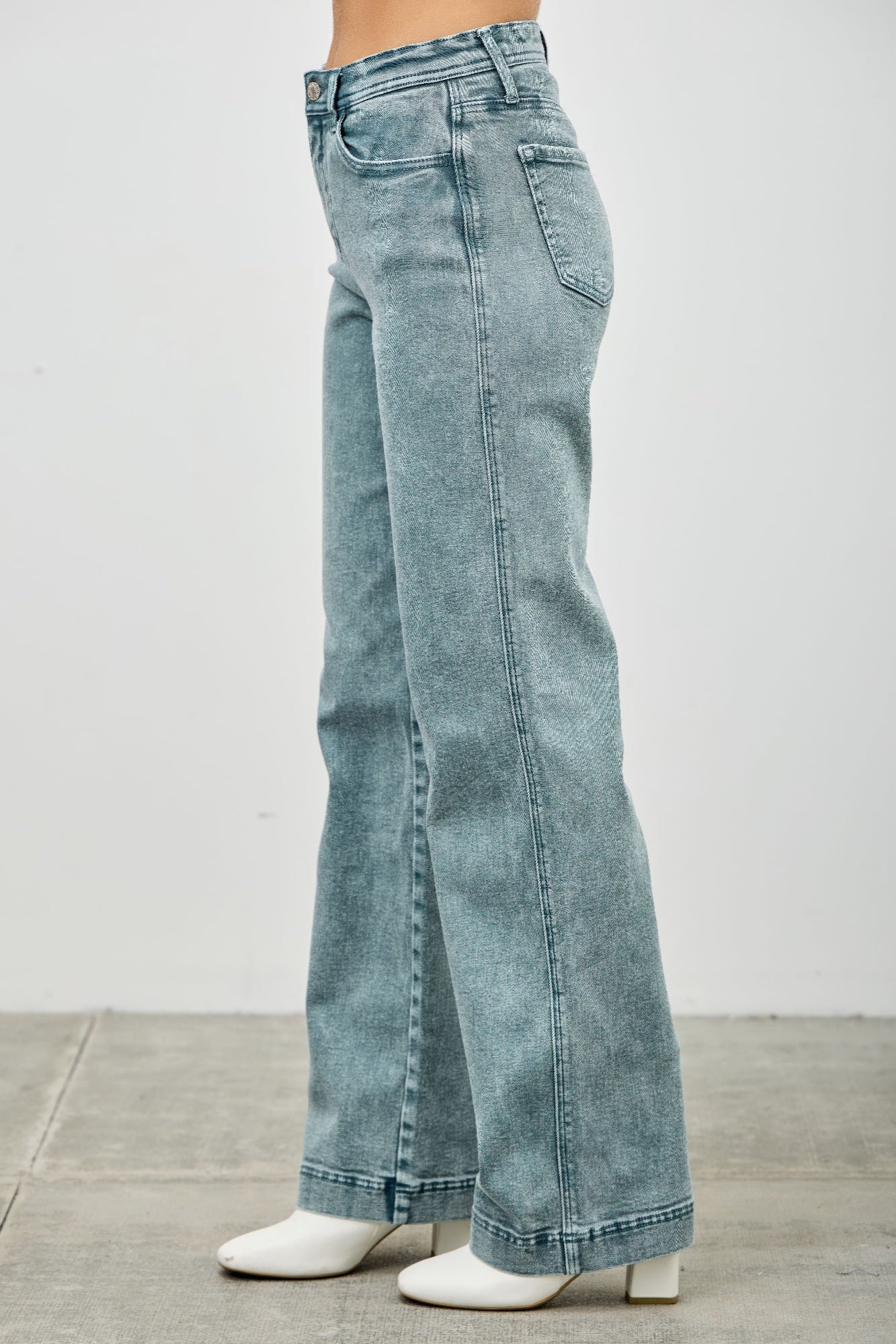 High Rise Slim Wide Straight - All Season Fashion