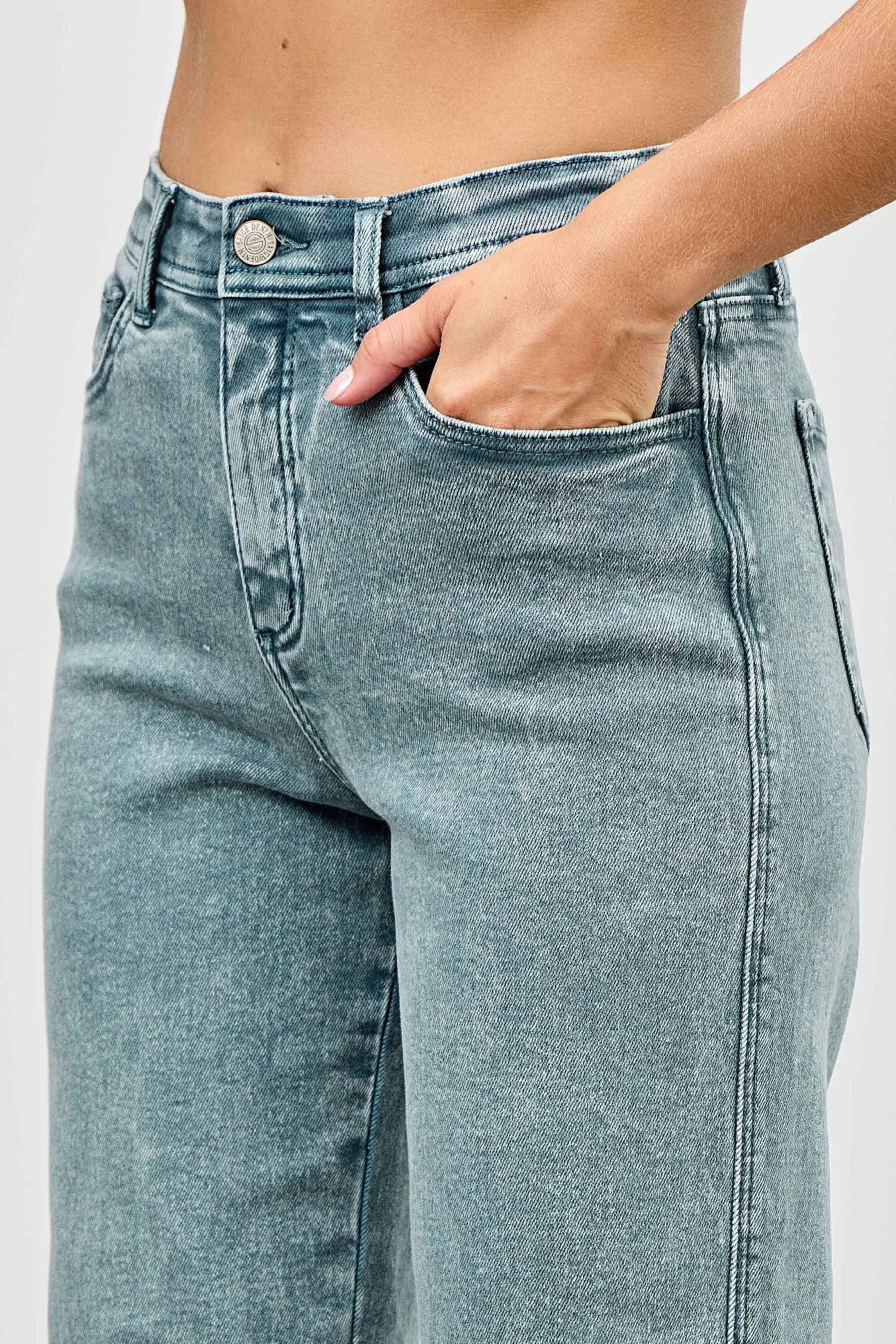 High Rise Slim Wide Straight - All Season Fashion
