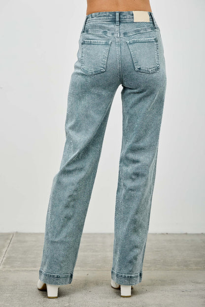 High Rise Slim Wide Straight - All Season Fashion