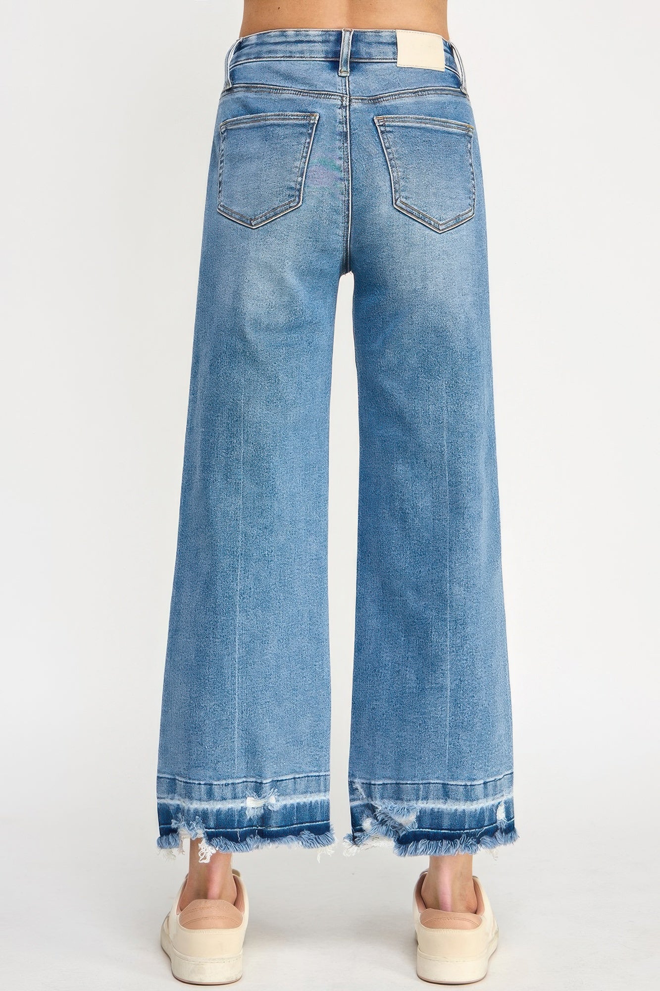 Tummy Control High Rise Crop Wide W/ Released Hem - All Season Fashion