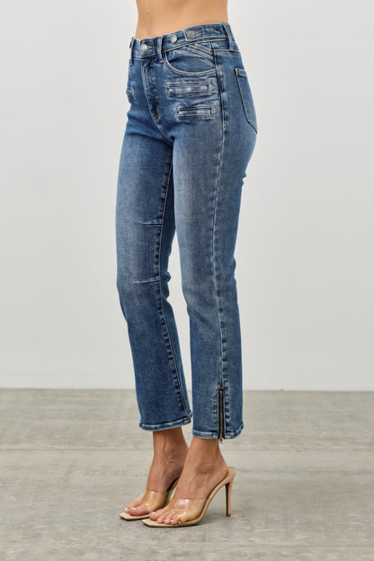 Mid Rise Skinny Crop Tummy Control - All Season Fashion