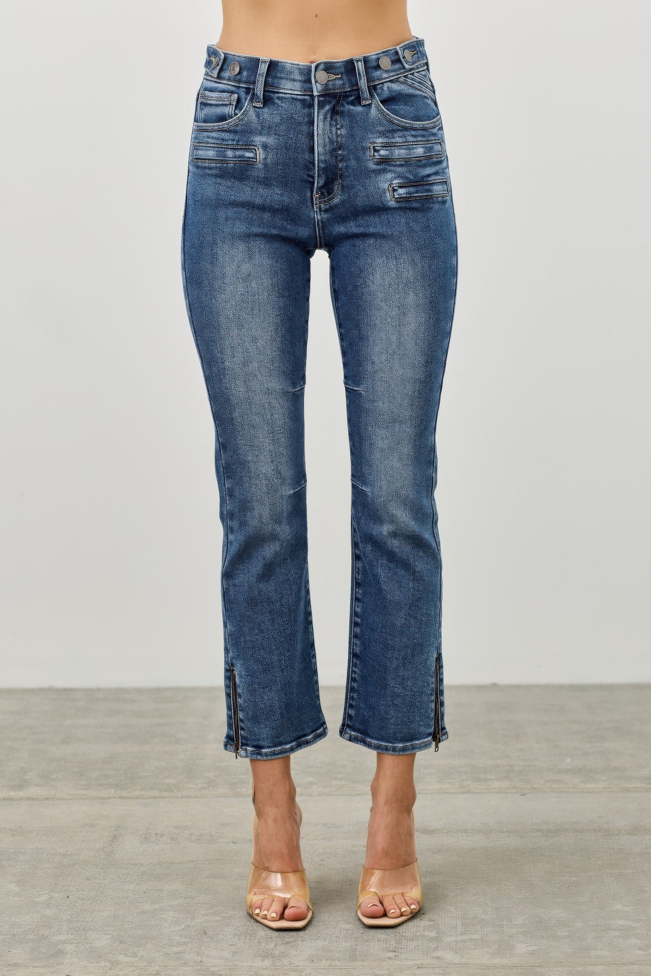 Mid Rise Skinny Crop Tummy Control - All Season Fashion