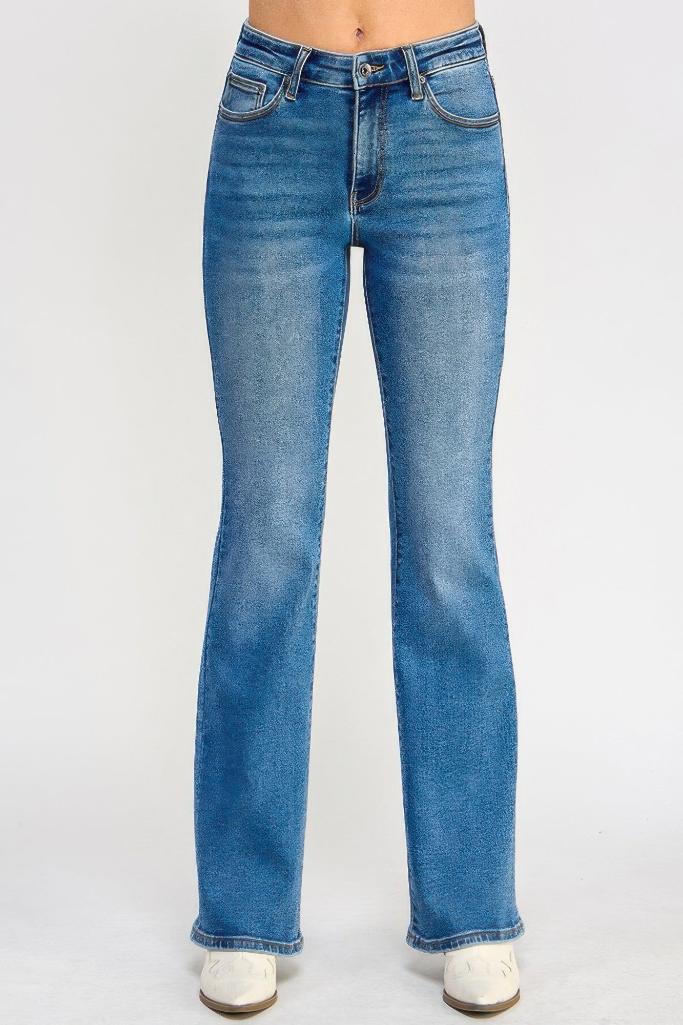 Tummy Control Mid Rise Skinny Bootcut - All Season Fashion