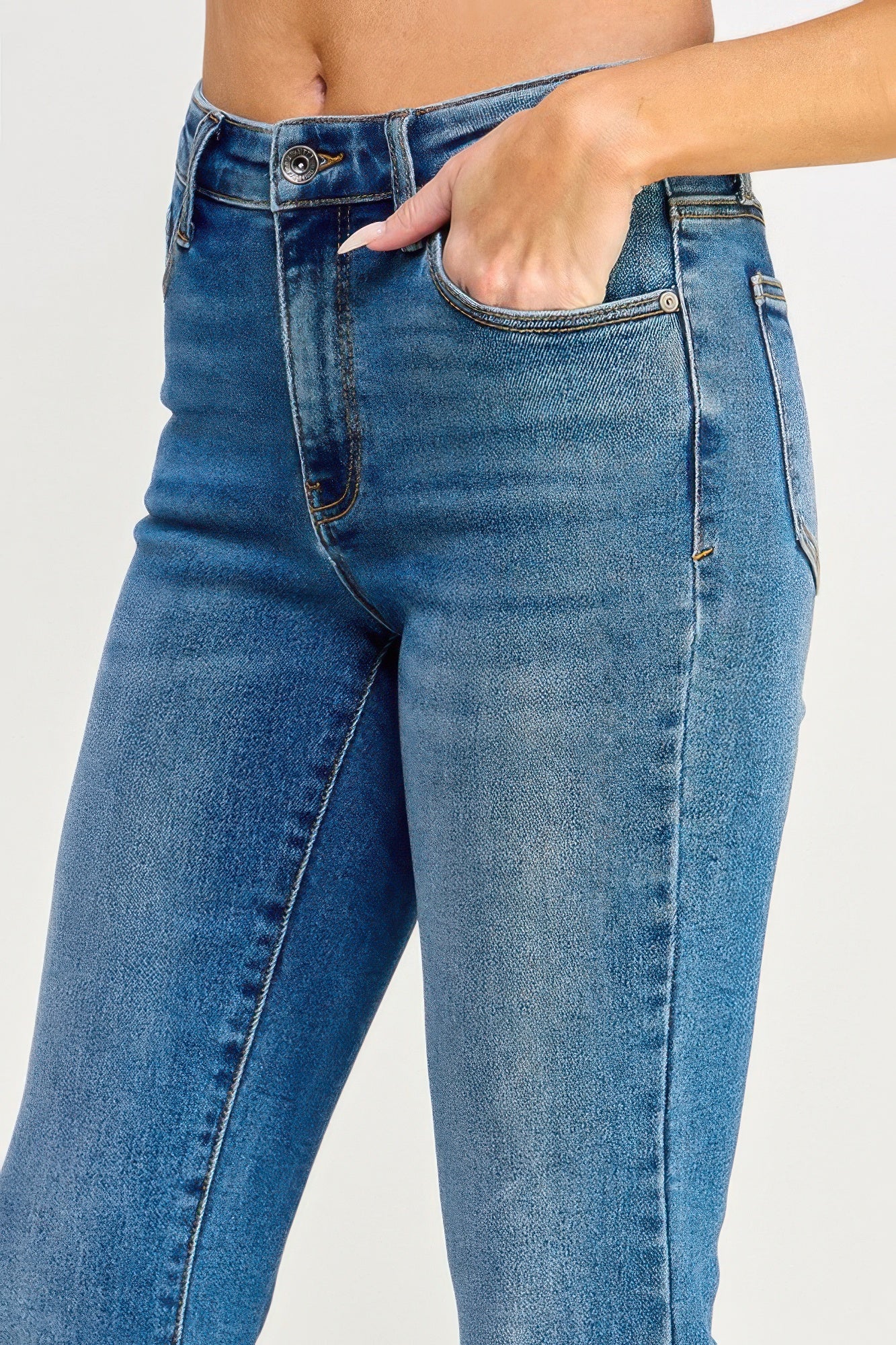 Tummy Control Mid Rise Skinny Bootcut - All Season Fashion