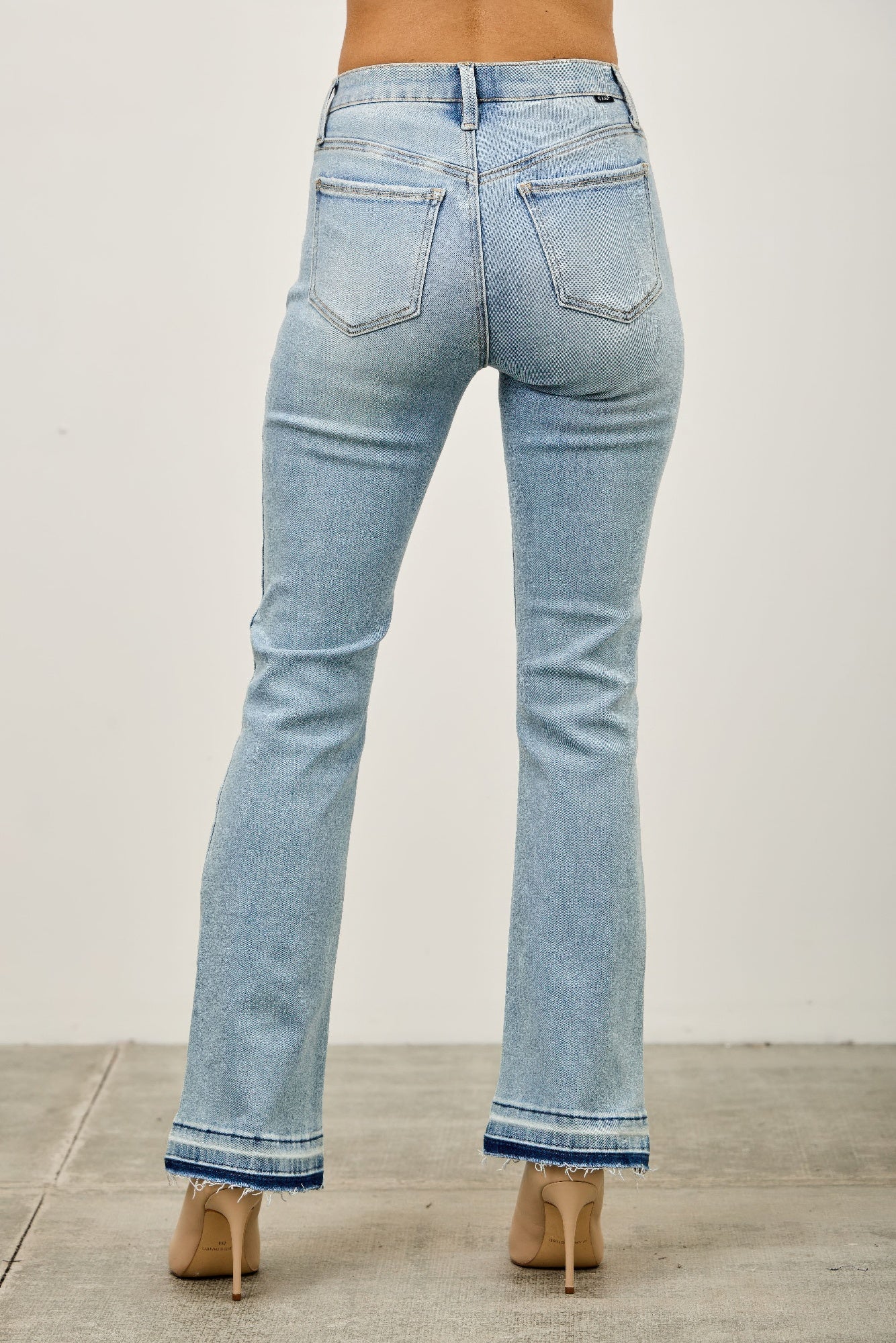 Mid Rise Flare With Released Hem - All Season Fashion