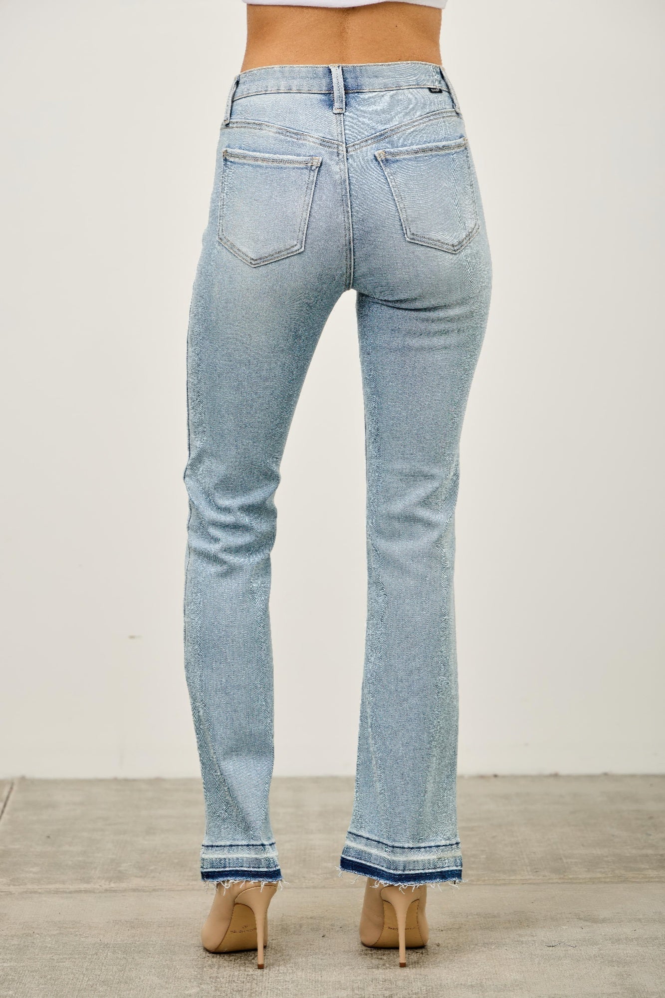 Mid Rise Flare With Released Hem - All Season Fashion