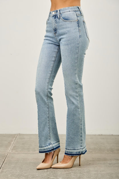 Mid Rise Flare With Released Hem - All Season Fashion