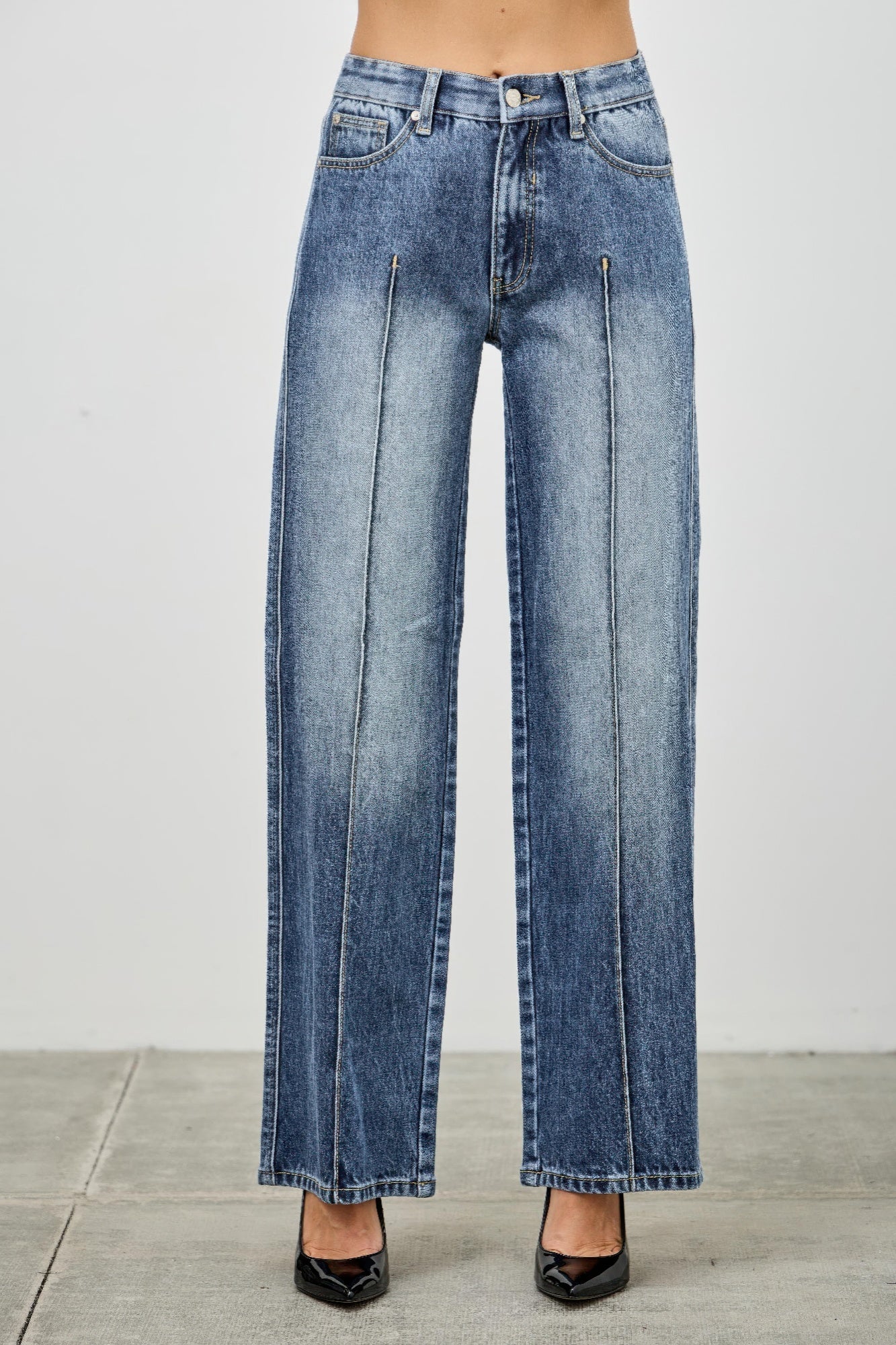 Mid Rise Straight With Pintuck - All Season Fashion