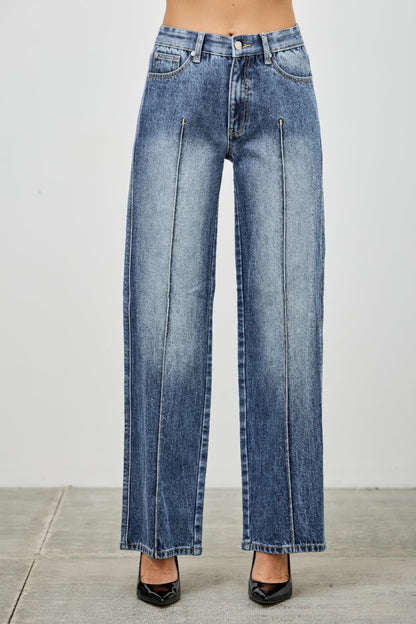 Mid Rise Straight With Pintuck - All Season Fashion