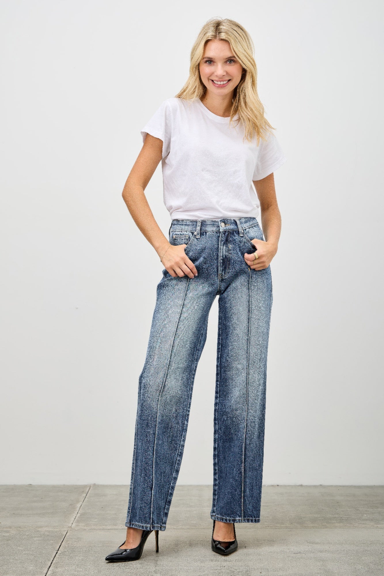 Mid Rise Straight With Pintuck - All Season Fashion