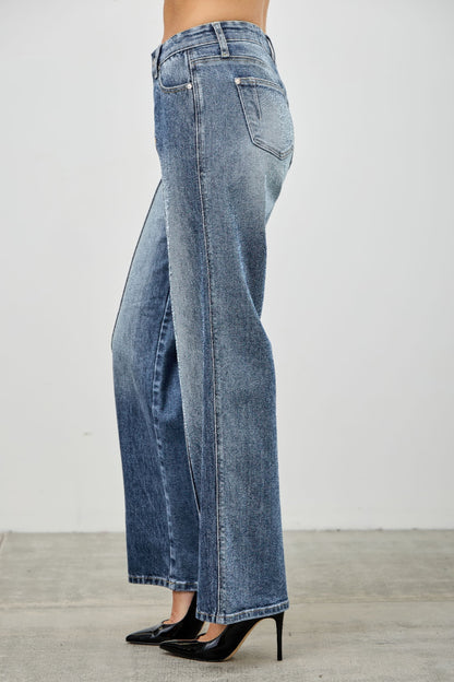 Mid Rise Straight With Pintuck - All Season Fashion